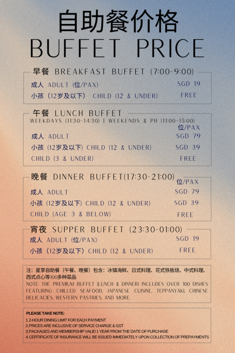 Buffet price