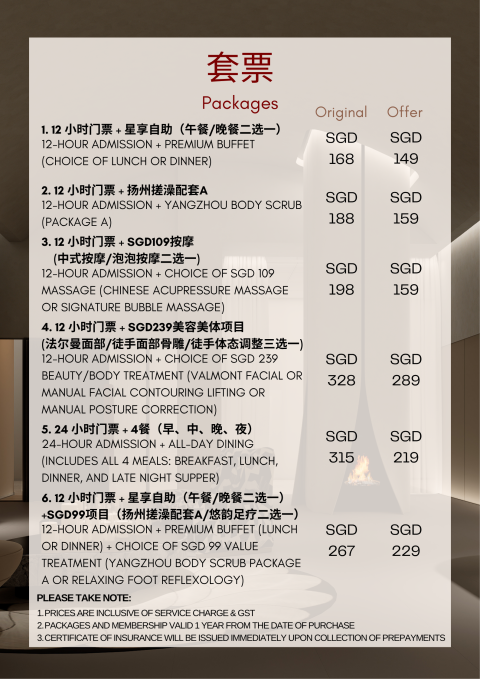 Membership Price List